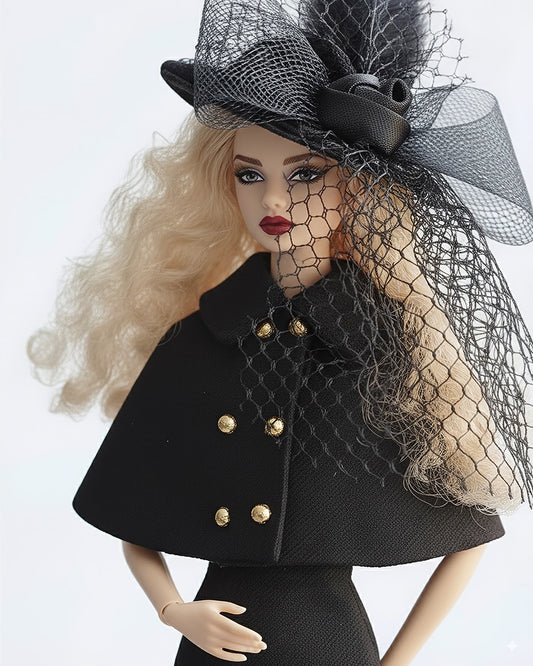 Black Rose Set — Top/Skirt/Hat/Stockings/Shoes [1/6 FR6.0/MTM]